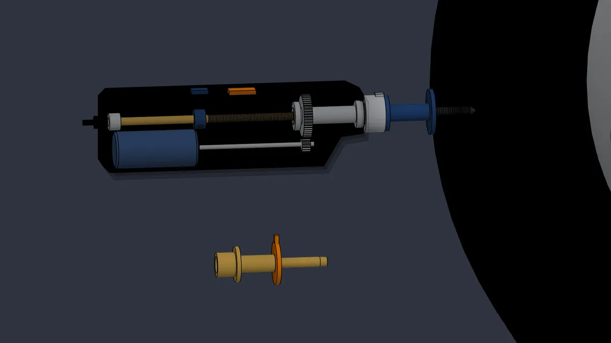 Prototype P6 Compact Cartridge modelled in Fusion, reaming